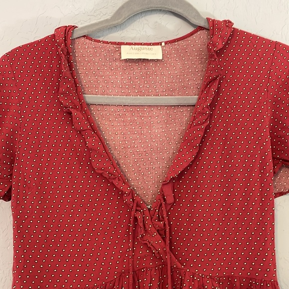 Auguste Polkadot V Neck Dress - Picture 2 of 5